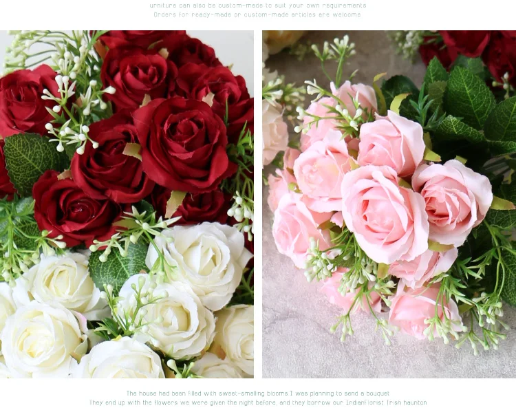 Wedding Flowers Decorations Fake Flowers Artificial Silk Flowers For ...