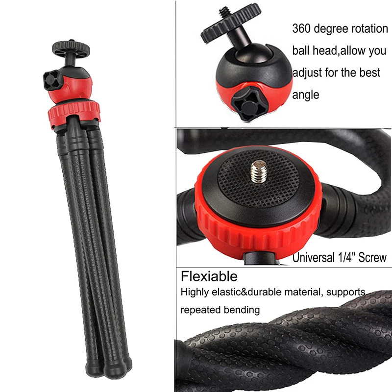 Mini Tripod Flexible Phone Tripod with Remote Travel Tripod Stand for Filming for Smartphone