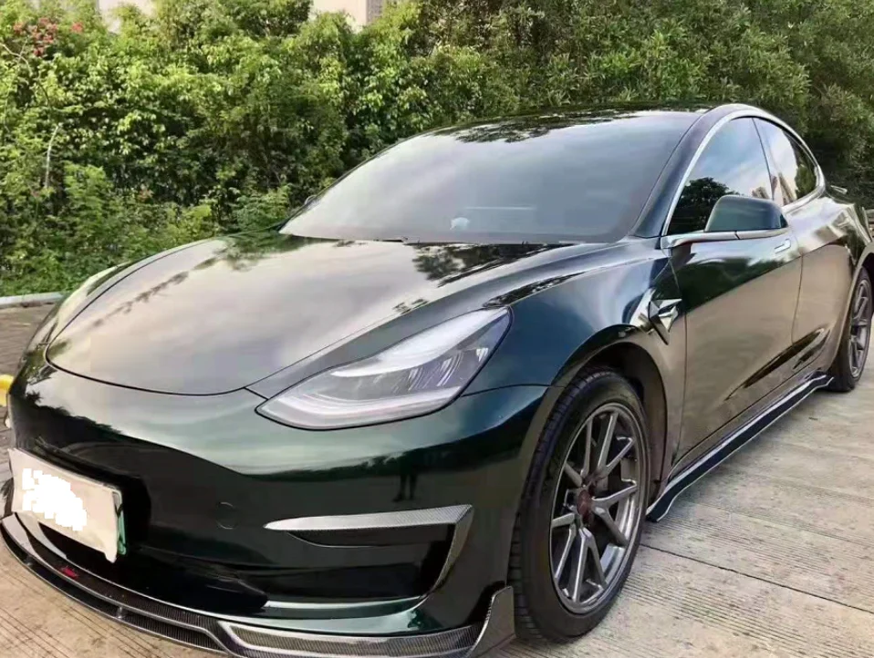 Model 3 Rear Lip Manufactured Front Lip Side Skirts Rear Diffuser Spoiler Carbon Fiber ...