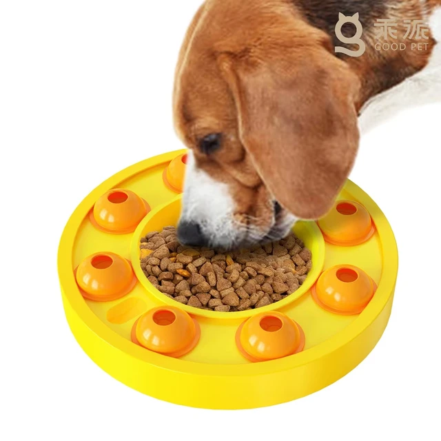 Different Colors Food Leaking Toy Bite Resistant Pet Game Plate Feeding Find Treasure Bowl Food Leak Toy