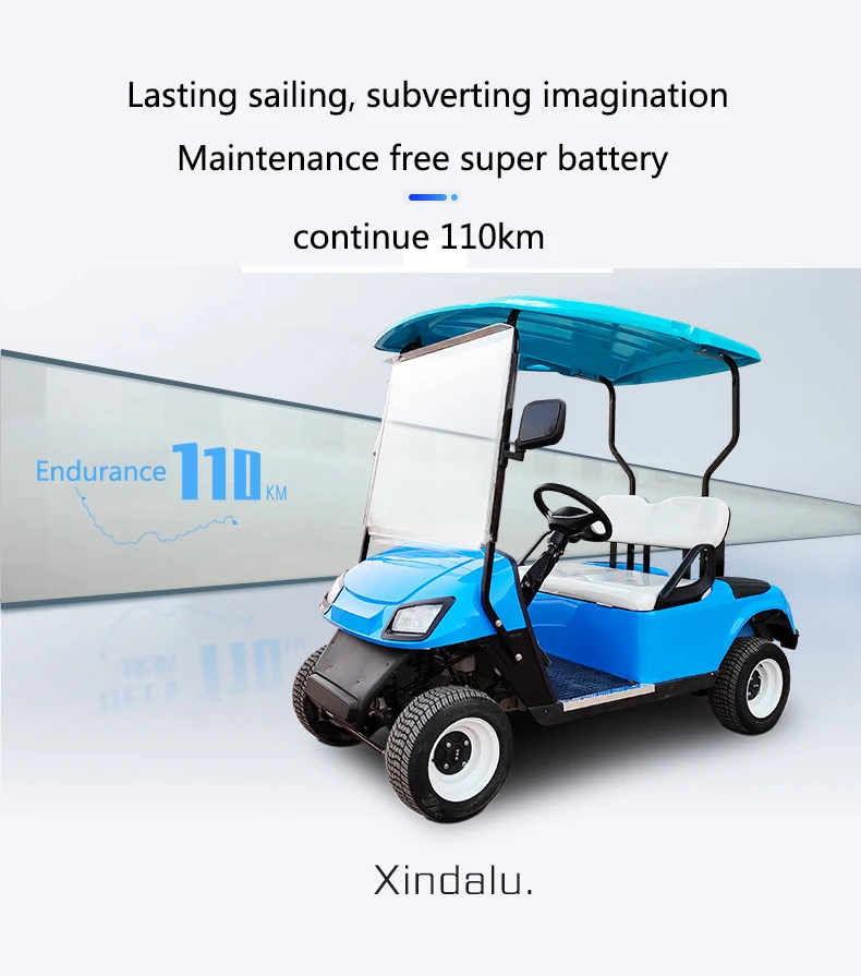 Newest Street Legal Golf Carts 60v Ac Electric Motor 2 Seat Zone Electric Club Car Golf Cart