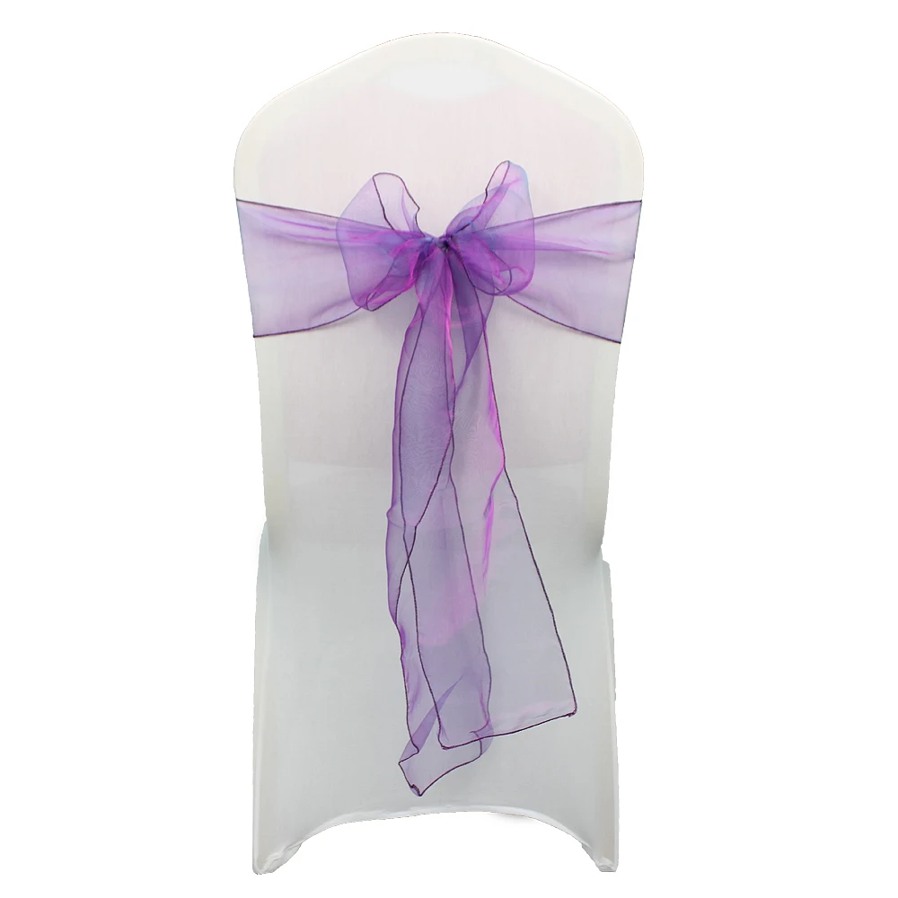 Wholesale Universal Purple Organza Wedding Chair Sashes For Sale Buy Sash For Chair