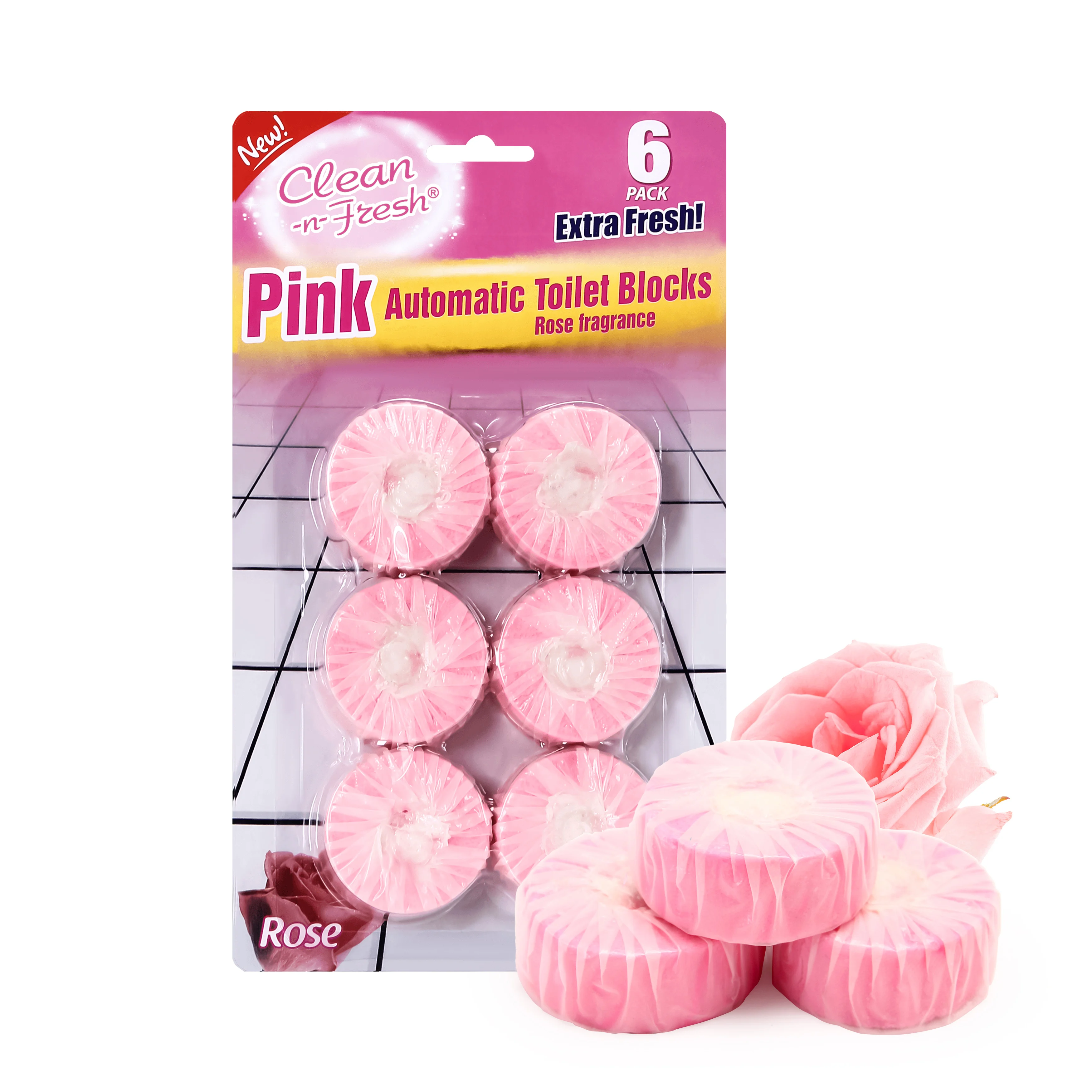 Green Lemon Scent Toilet Bowl Cleaner And Deodorizer Tablets For Fresh