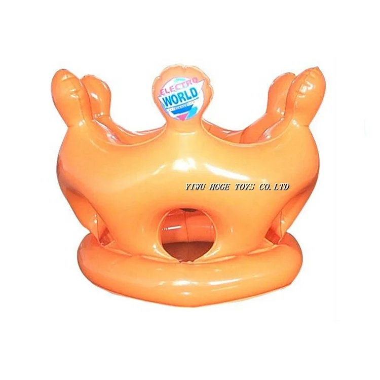 Горячая расродажа PVC цвета для детей с рисунком звезд, Надувное украшение в виде короны для детей