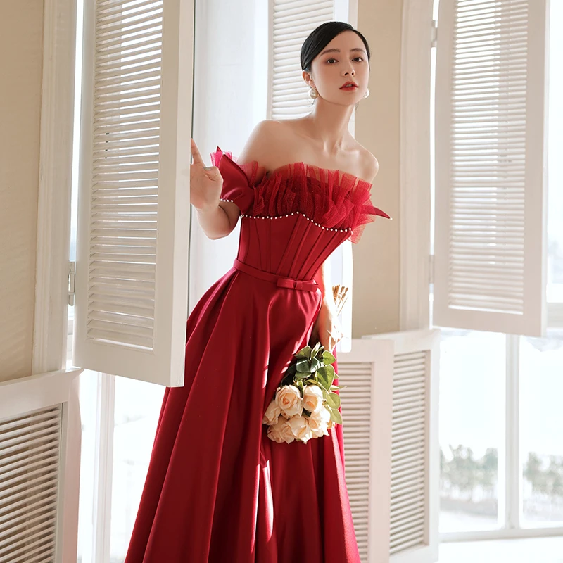 red evening dresses for sale Spice RED Evening Dress| Evening Dresses XS / RED / Satin