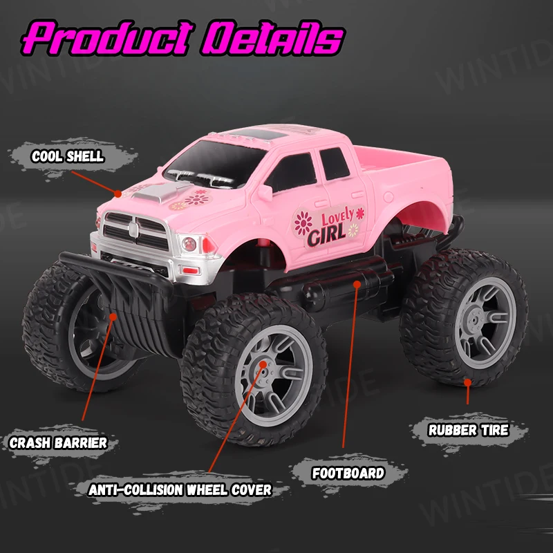 27MHZ 1: 20 4CH Remote Control Toy Off-Road Vehicle RC Toys High Speed SUV Super Car Fast Racing Truck with Headlights Girl Boy