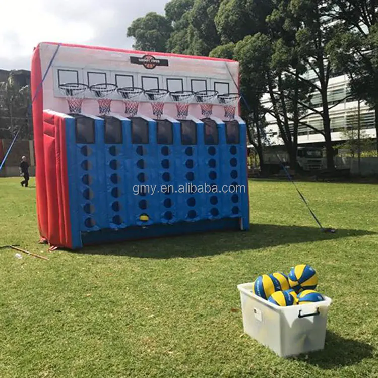 Carnival Sports Interactive Inflatables Connect 4 Basketball Shooting Four Game for Sale