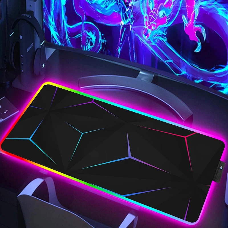 Anime Sublimation Mouse Pad Mat Custom Logo Mousepad Manufacturer Big Non-slip Usb Led Rgb Mouse Pad for Computer Game