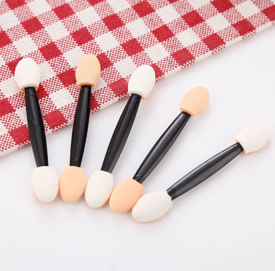 6.5/7.5cm double-head Eyeshadow Stick Latex Sponge Head Plastic Handle Small Eyeshadow Wand Brush Fine Eye Makeup artist Tools