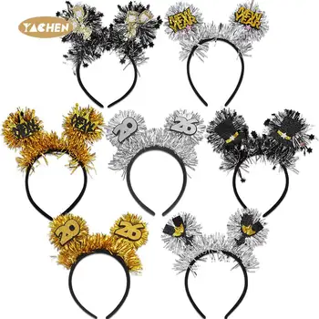 YACHEN Happy New Year Party Headbands New Years Eve Party Supplies Favors Tiara Bulk Photo Booth Props Decorations