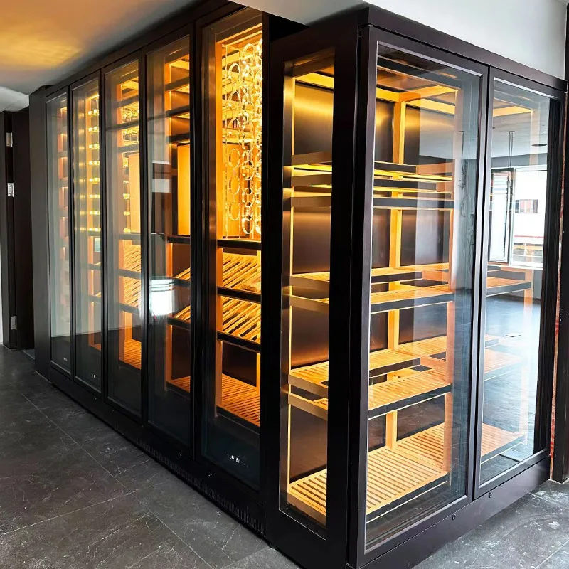 Modern Luxury Wine Display Cabinet Hotel Bar Living Room Stainless ...