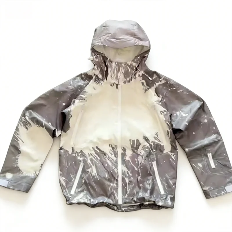 Men Custom Nylon Heat Reactive Temperature Thermochromatic Color Changing Waterproof Windproof Outdoor Hiking Jacket