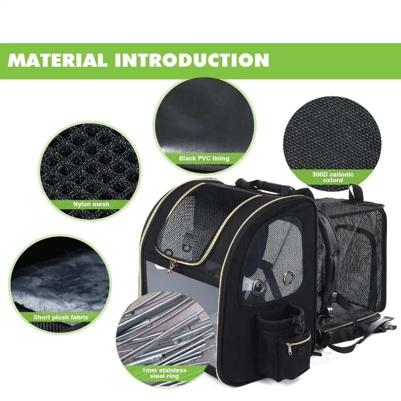 Cat Carrier Backpack Expandable Extra Large Travel Pet Backpack