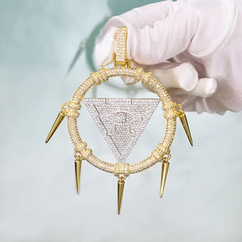 Factory Price Style Pendant Pass Diamond Test VVS Moissanite 925 silver High Quality Custom Man Pendant