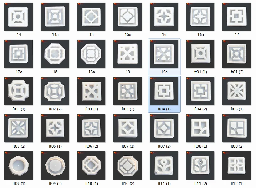 Rubber Breeze Block Mold New Design European Design Art Fence Breeze Block Molds