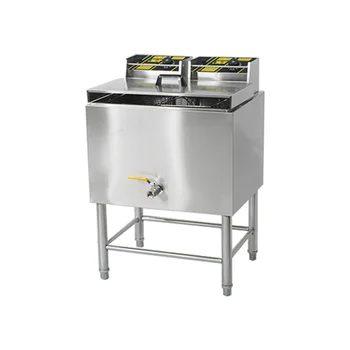 Commercial Electric Deep Fryer Floor Standing Fryer Machine 1-tank 2-baskets French Chips Fried Chicken Fryer