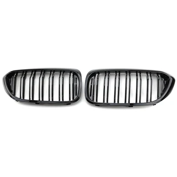 Factory outlet 2018-2020 G30 dual line front grille ABS double slat line glossy black G30 front grille for BMW 5 series G30
