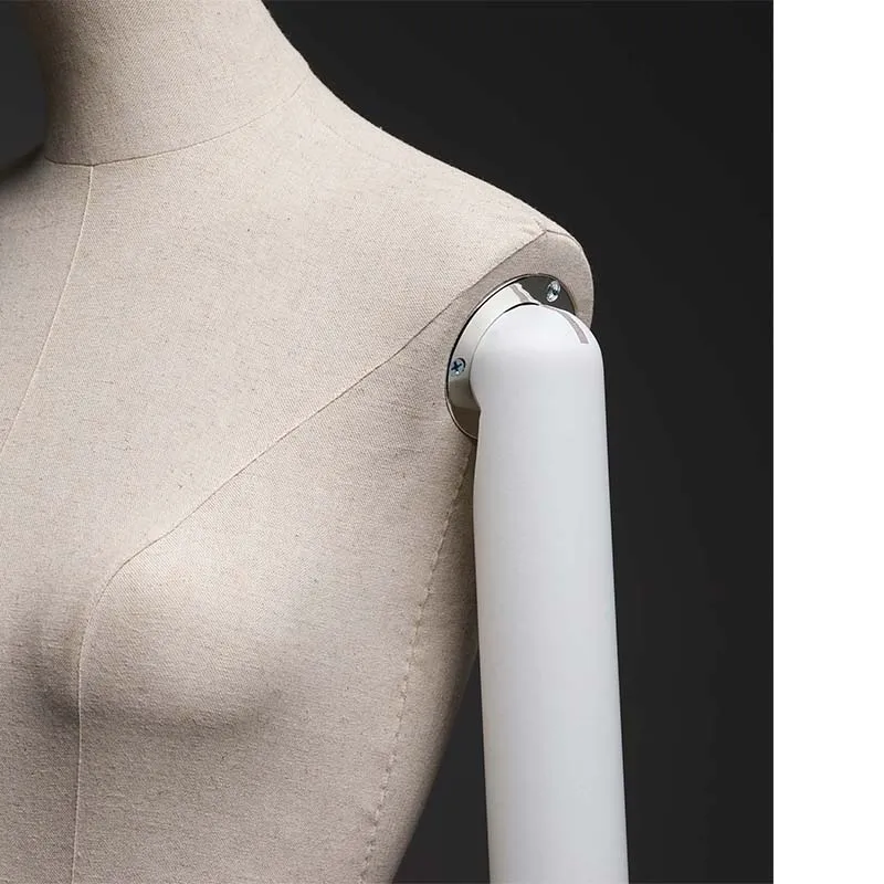 SINI Set Tailor Upper Body Matte White Fiberglass Slim Full Body Dummy Female Mannequins With Adjustable Arms and Hands