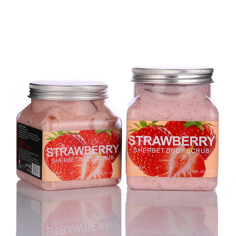 Wokali Pure Natural Fruits Extract 350ml Strawberry Body Scrub Of