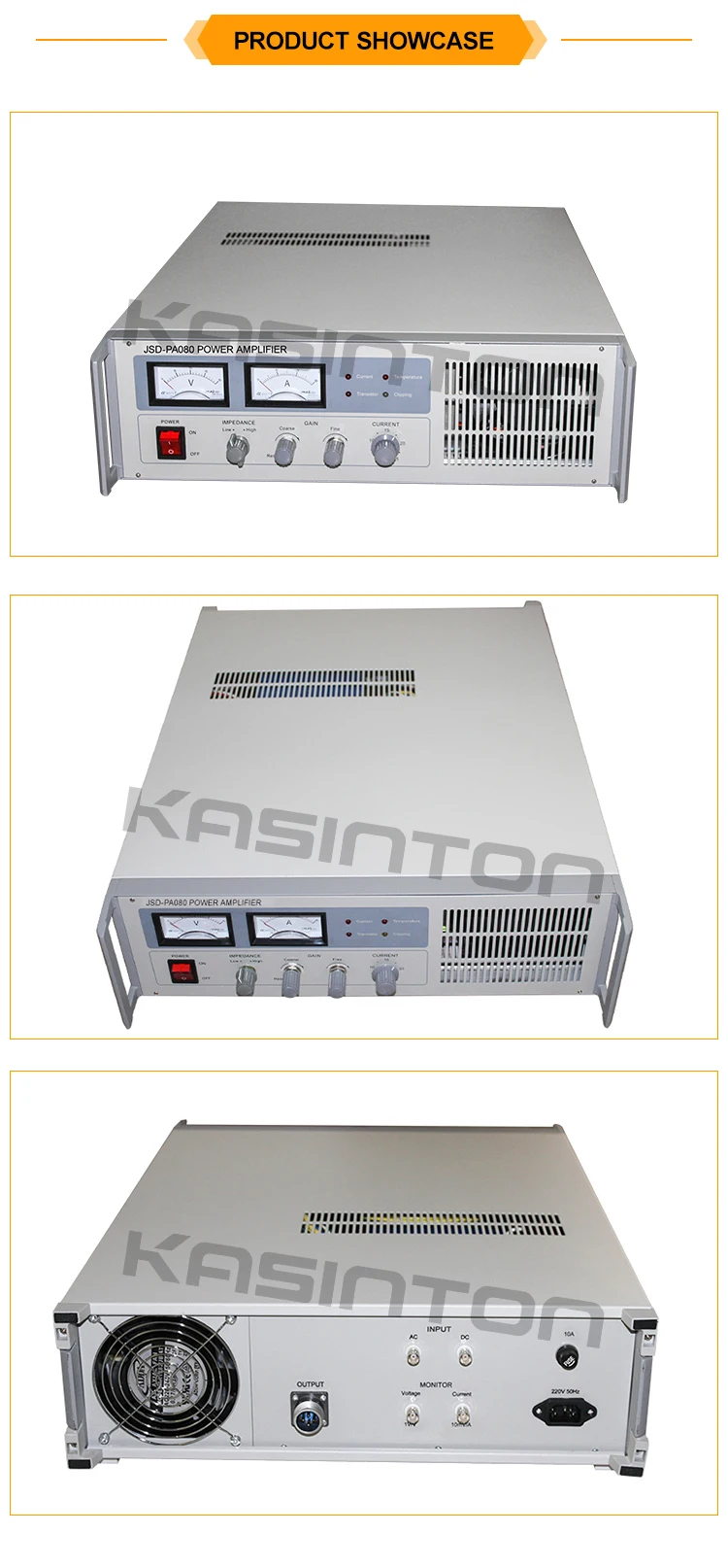 KASINTON JSD-PA080 800W Power amplifier High power amplifier vibration test modulated amplitude exciter factory