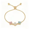 Pink white light blue draw bracelet