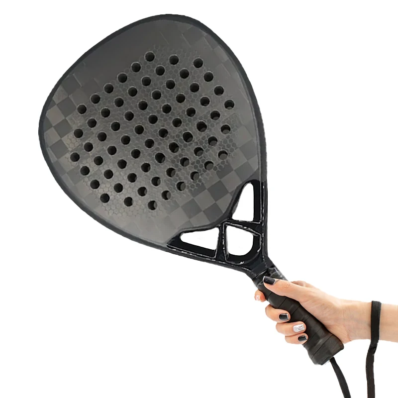 Professional Custom Brand LOGO 3k12k18k Carbon Paddle Racket Carbon Fiber Beach Padel Tennis Rackets Paddle for Training manufacture