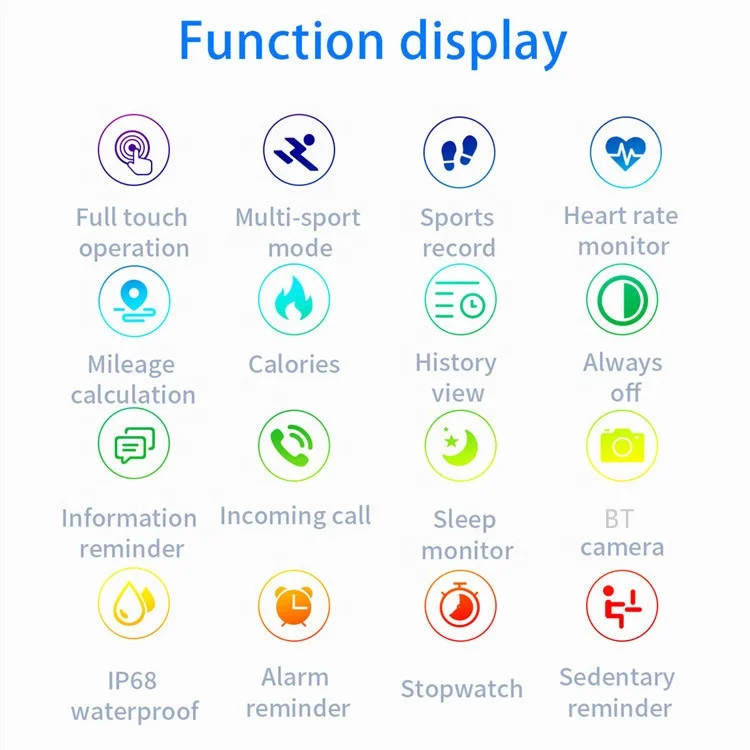 
Спортивные Смарт-часы H30 с пульсометром и функцией вызова с 4 вида цветов на android IOS 