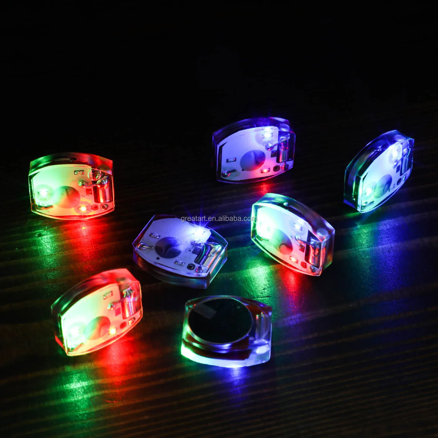 Waterproof Multicolor Impact Vibration Activated Mini LED Lights for Clothing and Shoes