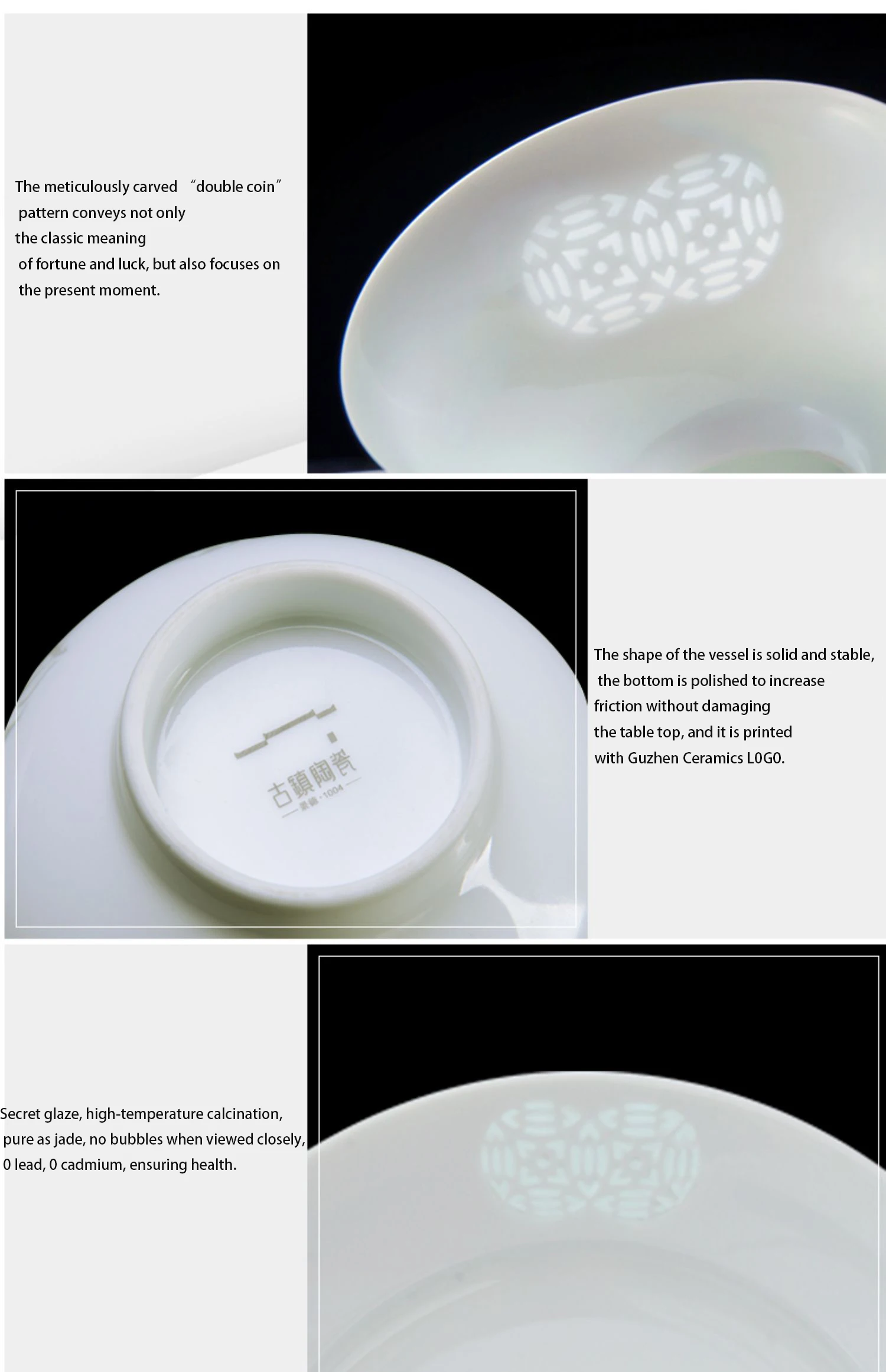 2024 New Jingdezhen Underglaze Celadon Linglong Porcelain Bowl and Dish Set Household Bone Porcelain Tableware Set Free details