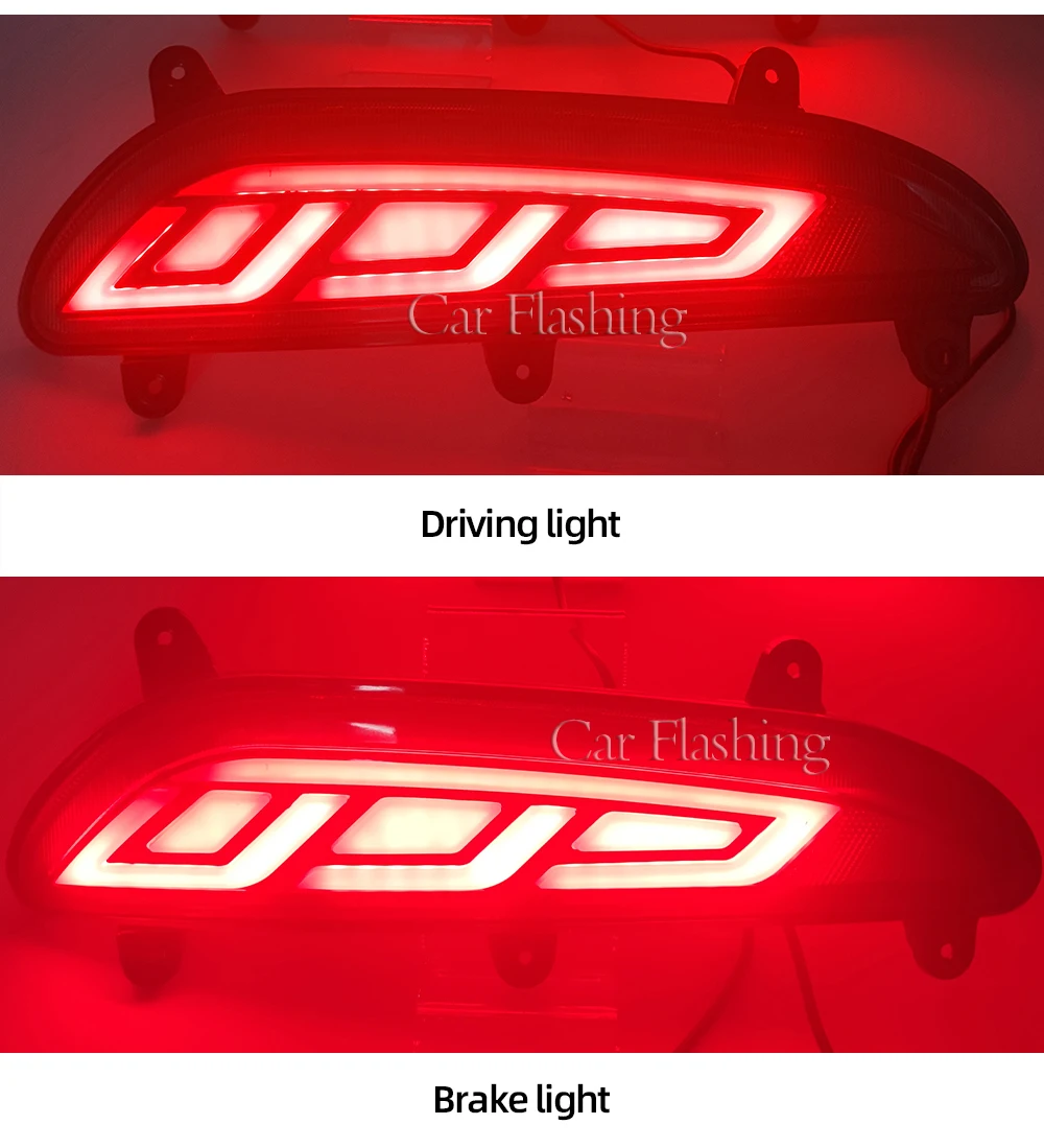 Car Led Rear Bumper For Hyundai I20 2016 2017 Reflector Light Turn