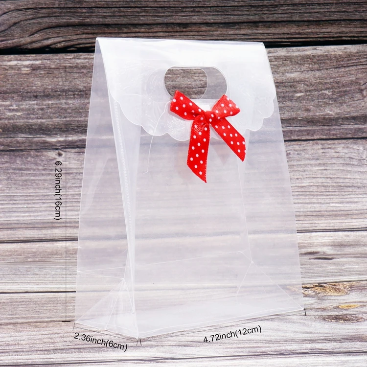50pcs transparent gift candy box square pvc chocolate bags boxes wedding faYJUS 