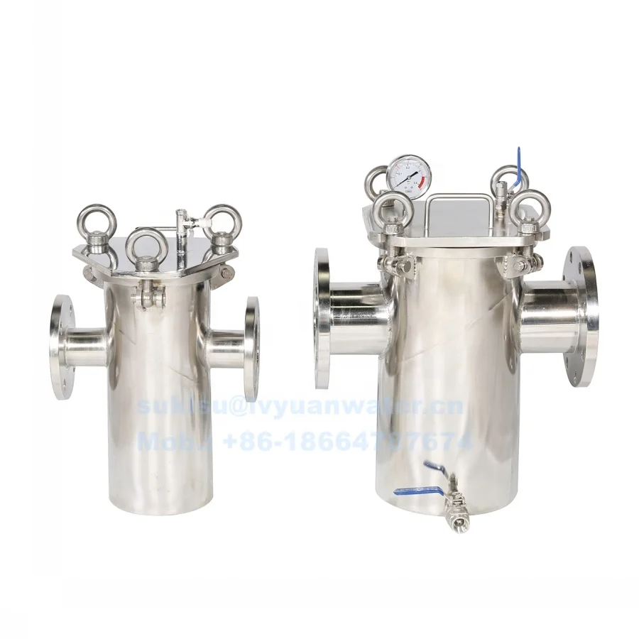 High Flow Industrial Flange/Bolt Quick Open Pipeline Stainless Steel Basket Strainer With Wire Mesh Filter Bucket