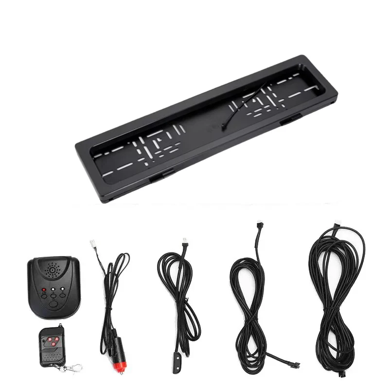 2x European License Number Plate Frame Holder Surround Your Custom Text Advert E - Foto 6