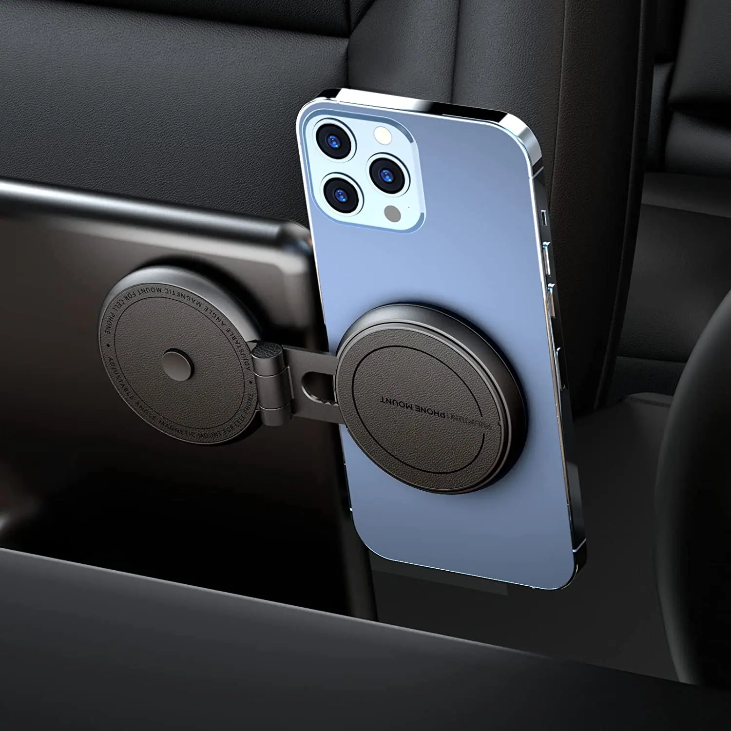 Support Téléphone Magsafe Pour Tesla Model 3/Y - Fixation écran Magnétique Puissante, Rotatif 360°, Compatible IPhone 12-16