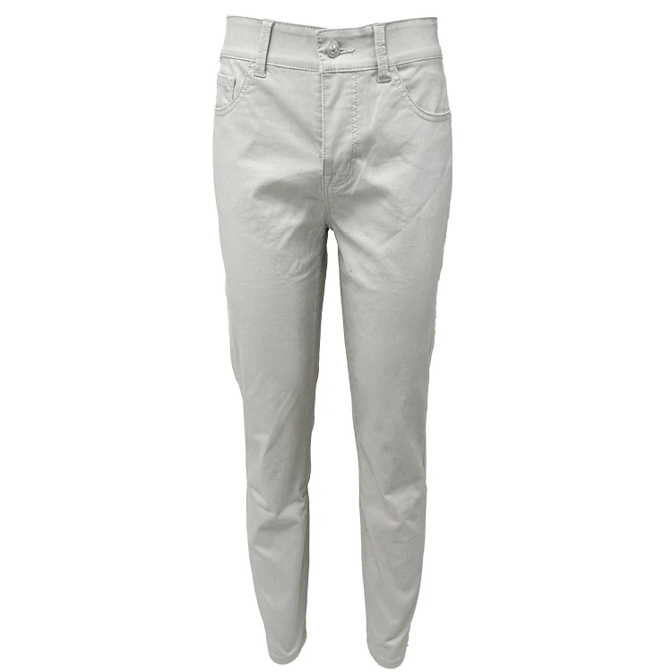 Women's Regular Jeans Simple Style Mid Waist Slim Skinny Plus Size Denim Breathable Pencil Pants Solid Pattern Color for Woman