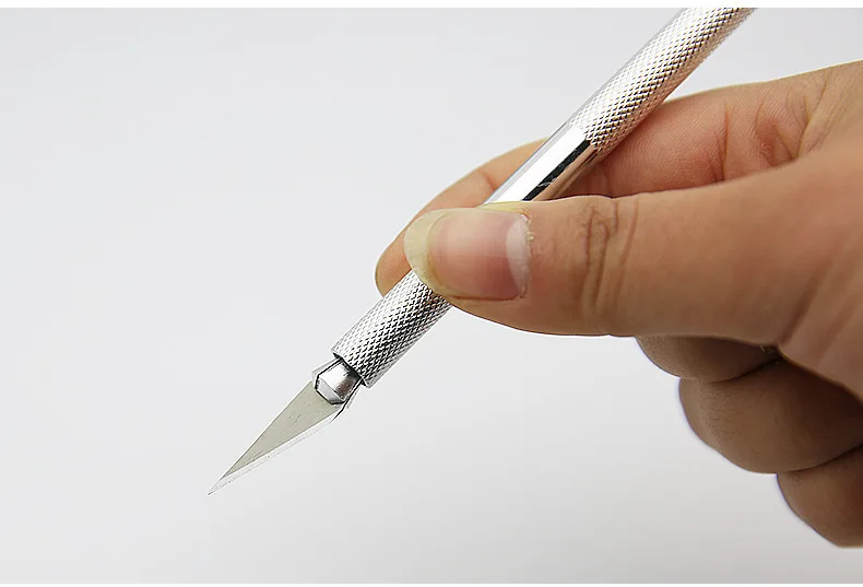 K328 Metal Handle Scalpel Blade Knife Wood Paper Cutter Craft Pen Engraving Cutting Supplies DIY Knife