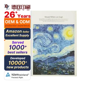 New Arrival 100gsm Van Gogh Design Sketchbook 128 Sheets B5 OEM Custom Paper Cover Sewing Thread for Water Color Painting