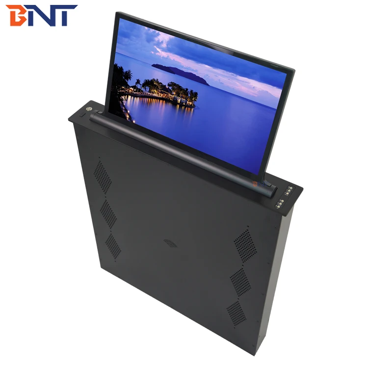 Conference Table Pop up LCD Motorized Monitor Lift With 15.6Inch HD Screen