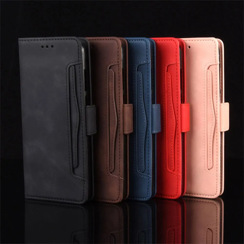 Soft PU Leather Mobile Phone Case with Two Side Card Wallet Matte Cell Phone Cover For Alcatel 1B