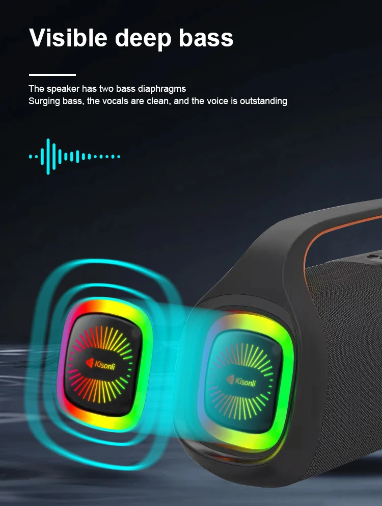 Kisonli K12 20W Blue Tooth Speaker 5.3 Tws Branded Speaker