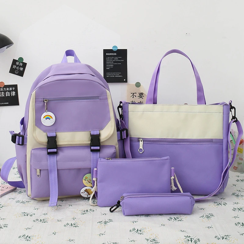 UKCOCO Zaino Vintage Da 3 Pezzi Zaino Azzurro Zaino Retrò Zaino In