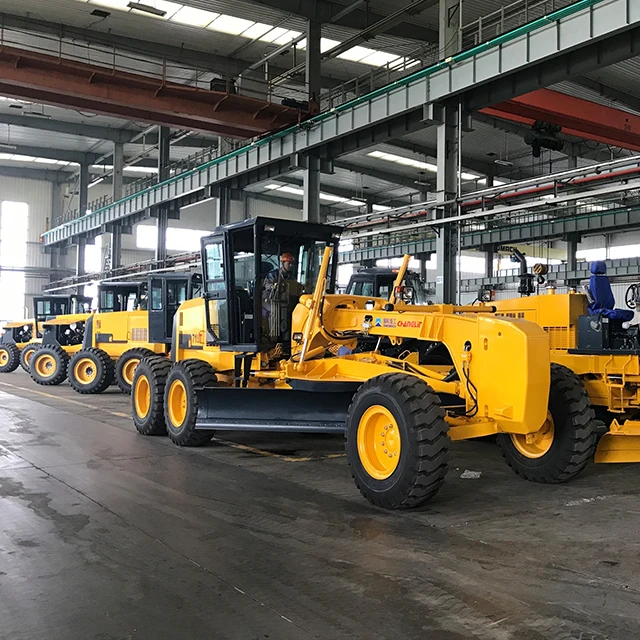 Running Laser and GPS Motor Grader with Front Blade and the Ripper