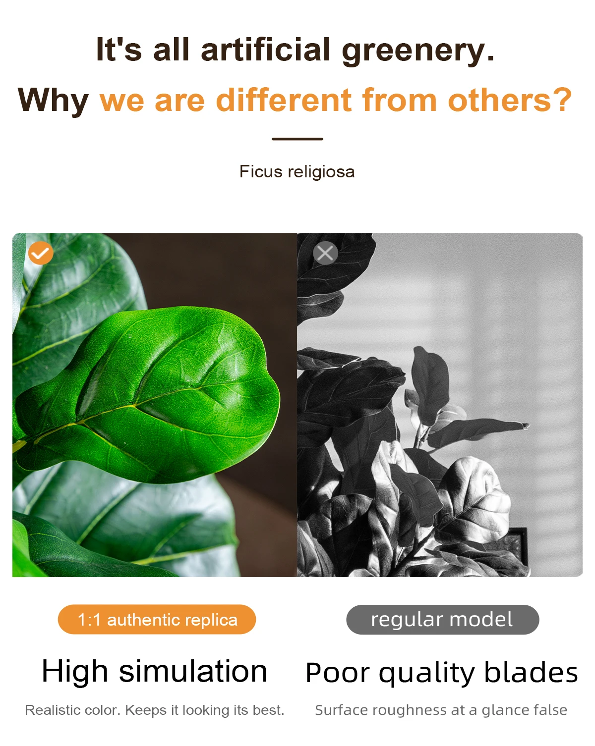 Indoor/Outdoor Decorative Plastic Ficus Pandurata Tree Similar Glass Pine Ficus Religiosa Panel for Landscape Wedding House manufacture