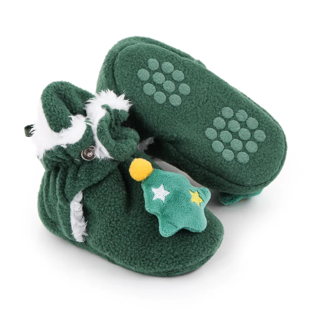 Christmas Autumn and Winter Baby Girls and Boys Soft Soled Cartoon Comfortable Toddler Cotton Shoes supplier