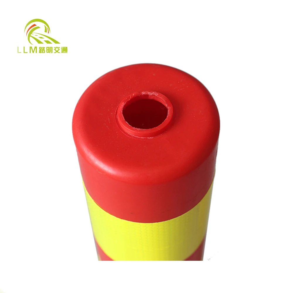 Road Safety Reflective Pillars Fixed Warning Delineator Plastic Flexible Traffic Lane Divider