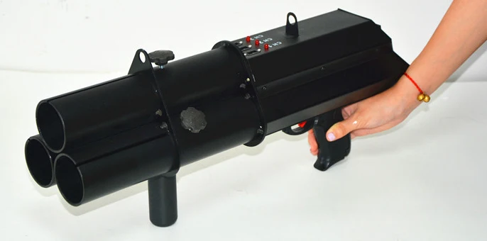 Hand Hold Electric Confetti Shooter Rechargeable 3 Heads Confetti Party Popper Gun Machine 3 Shots Confetti Gun  for Concert DJ
