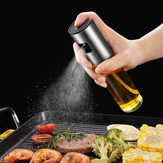 Refillable 100ML Glass Kitchen Cooking Tools Oil Sprayer Barbecue Olive Oil Sprayer Atomizer Dispenser BBQ Oil Spray Bottle