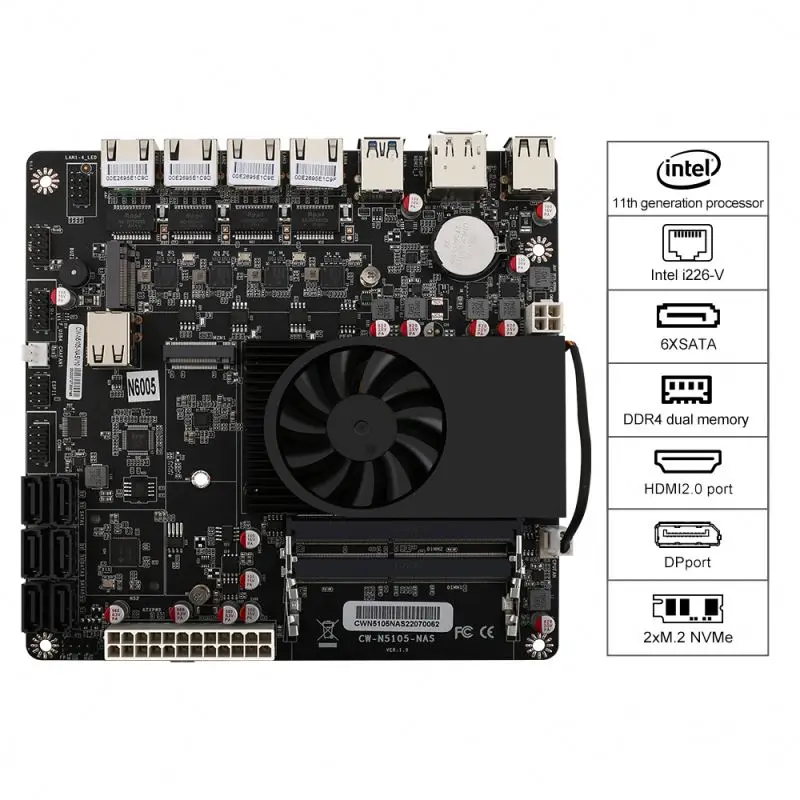 N5105 Mini Itx Motherboard Nas Mini Itx Nas Motherboard N5105