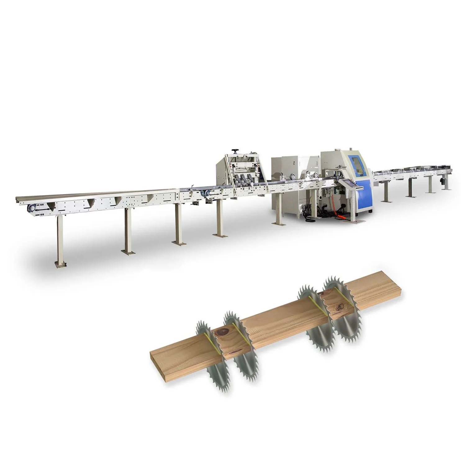 Full Automatic Wood Knot Defects Optimizing Cross Cut off Saw Machine Defects Optimizer Saw for Saw Furniture Board