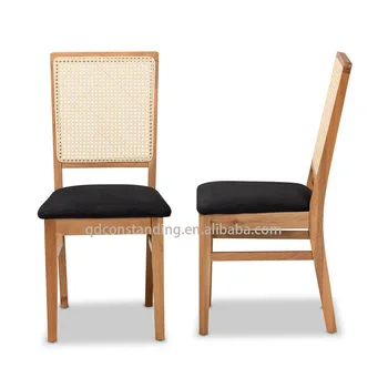Space Saving Wholesale Outdoor Wood Upholstered Nordic Rattan Leather Dining Room Chair